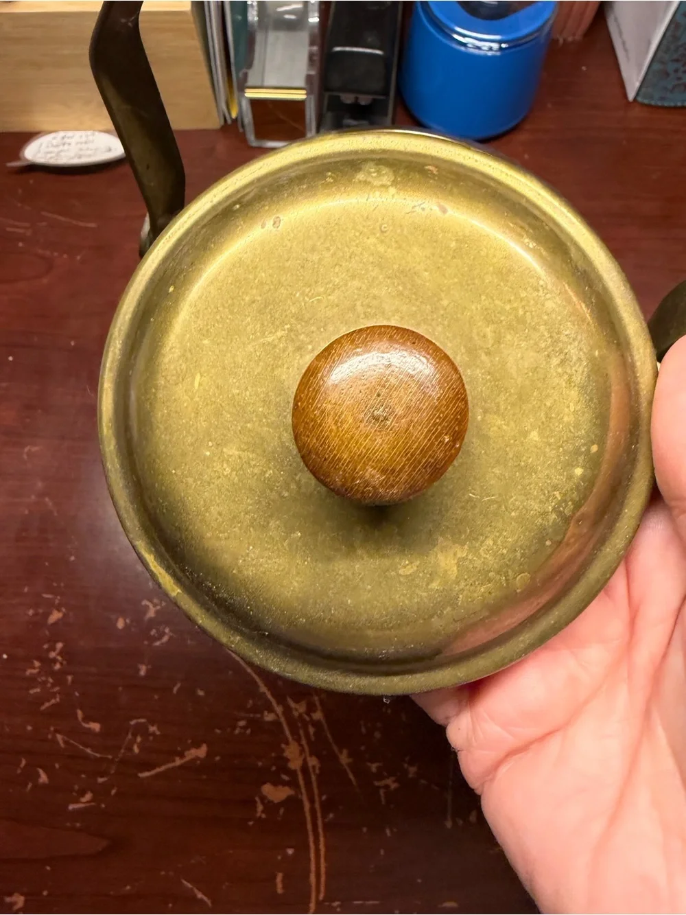 Vintage Solid Copper Tea Kettle - Made in Portugal - Farmhouse Decor